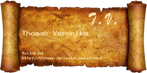 Thomas Veronika névjegykártya